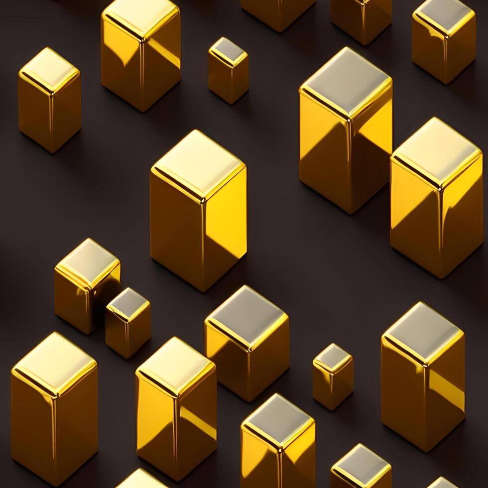 Gold geometric elements seamless Pattern photo