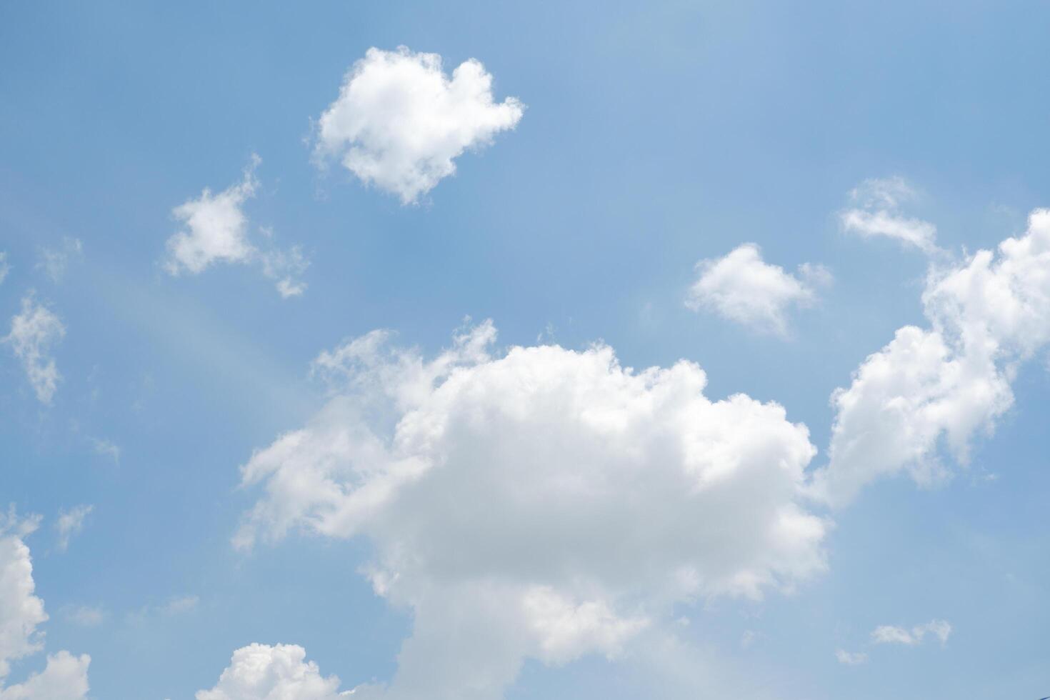 blue sky with cloud. natural background with copy space. photo