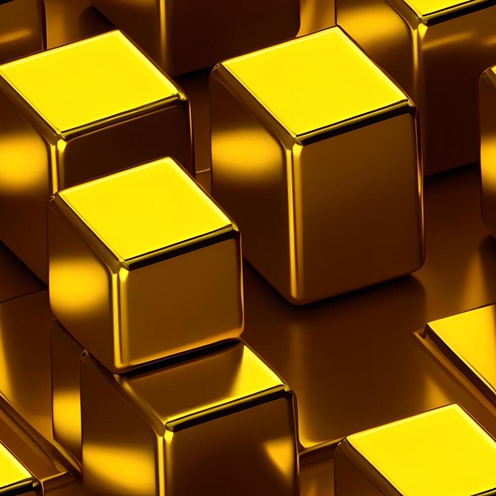 Gold geometric elements seamless Pattern photo