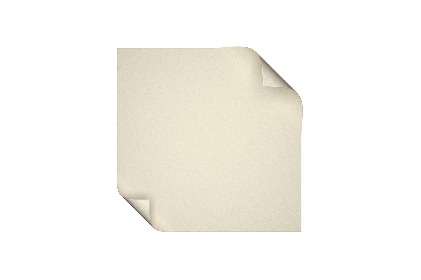 A piece of beige paper with curved edges photo