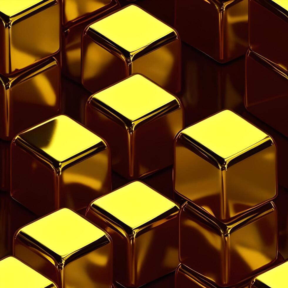 Gold geometric elements seamless Pattern photo