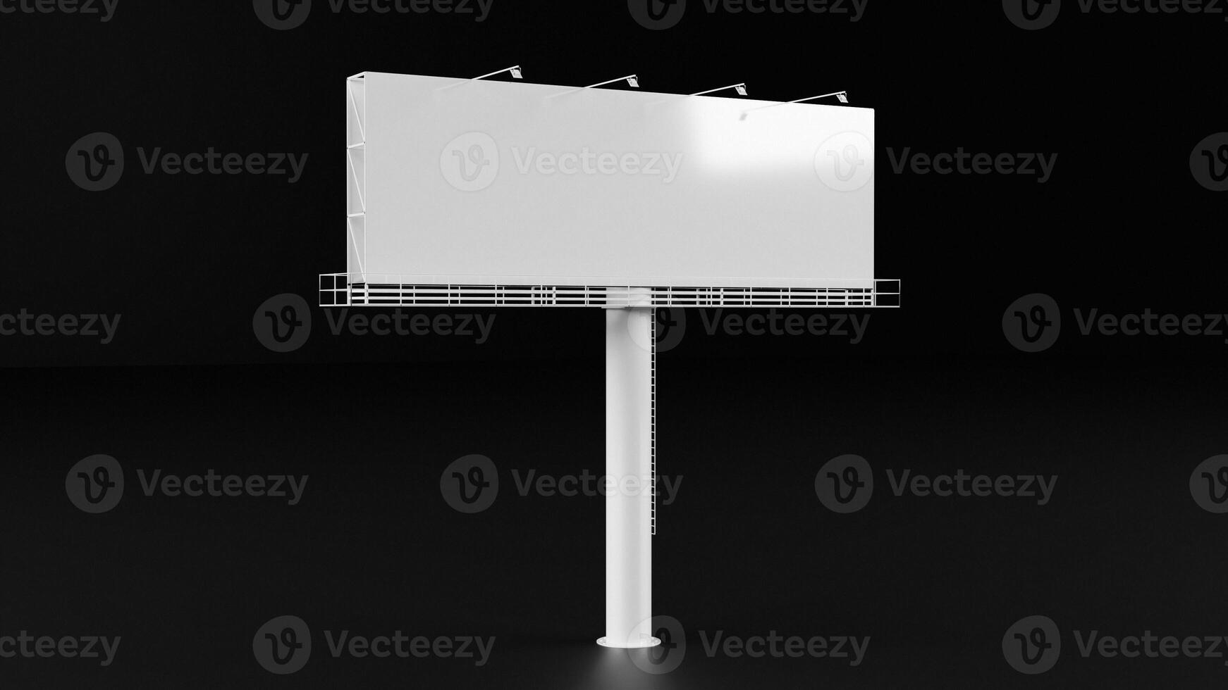 Advertising street blank metal construction billboard photo