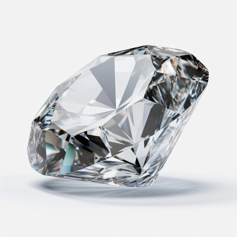 Large diamond with refraction effect photo