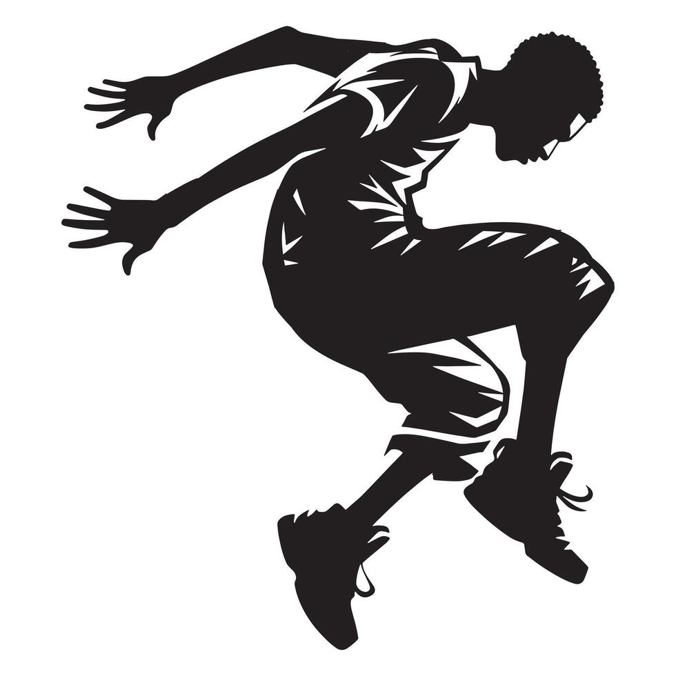 Male Billy Bounce Dance Silhouette vector