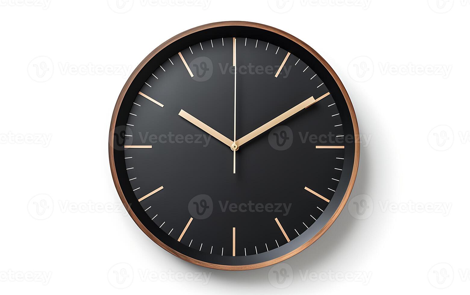 Wall clock isolated on white background with clipping path. Time concept photo