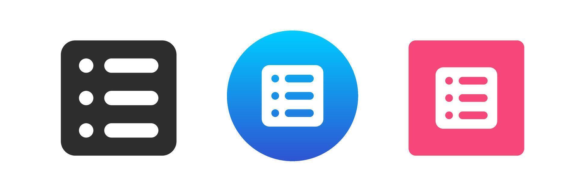 Website menu cyberspace browser navigational web list interface page icon set flat vector