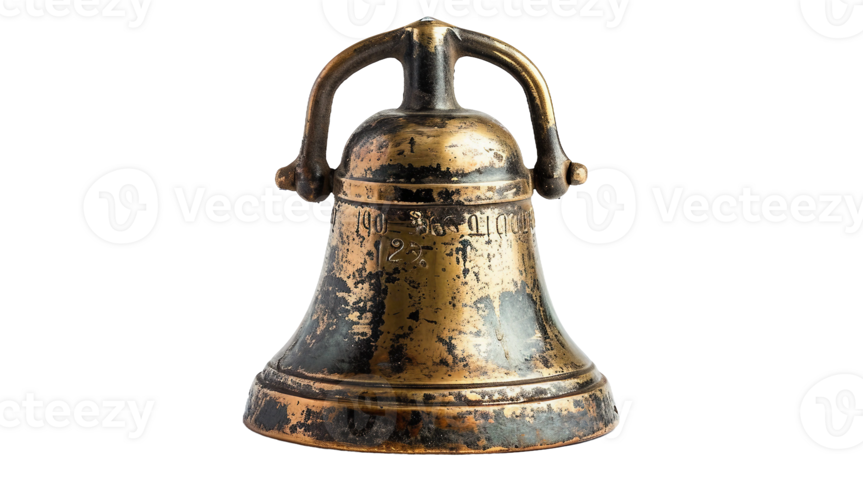 nostalgisch Messing- Glocke auf transparent Hintergrund png