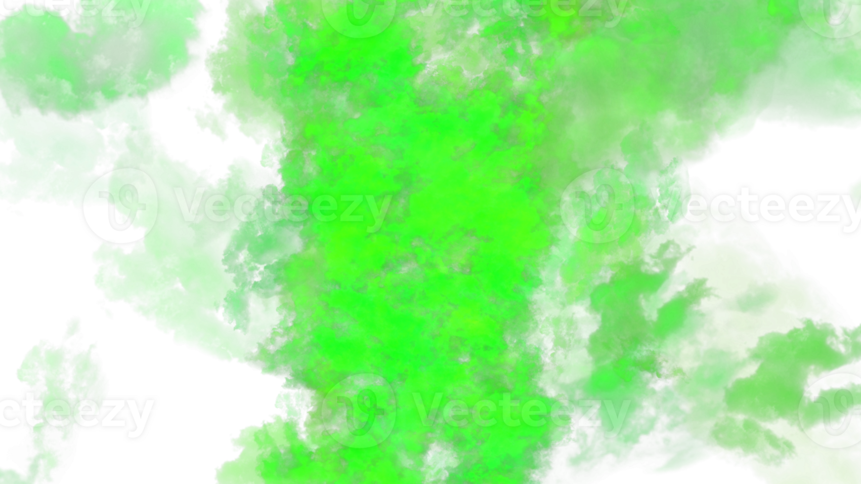 abstract green paint splashes on transparent background png