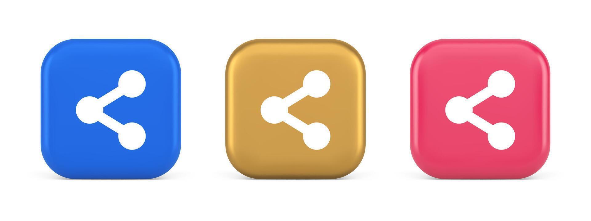 Decentralize compound connection encrypted network button cyberspace management 3d icon vector