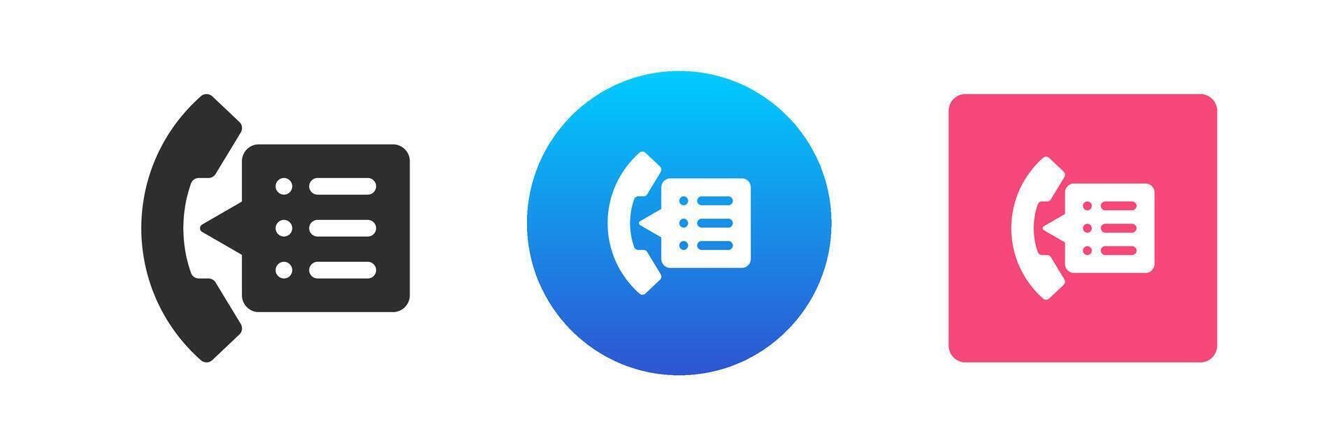 Phone book telephone call contact list name address distance communication icon set flat vector