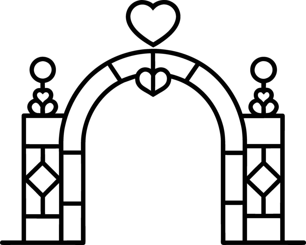 wedding gate ,wedding icon vector