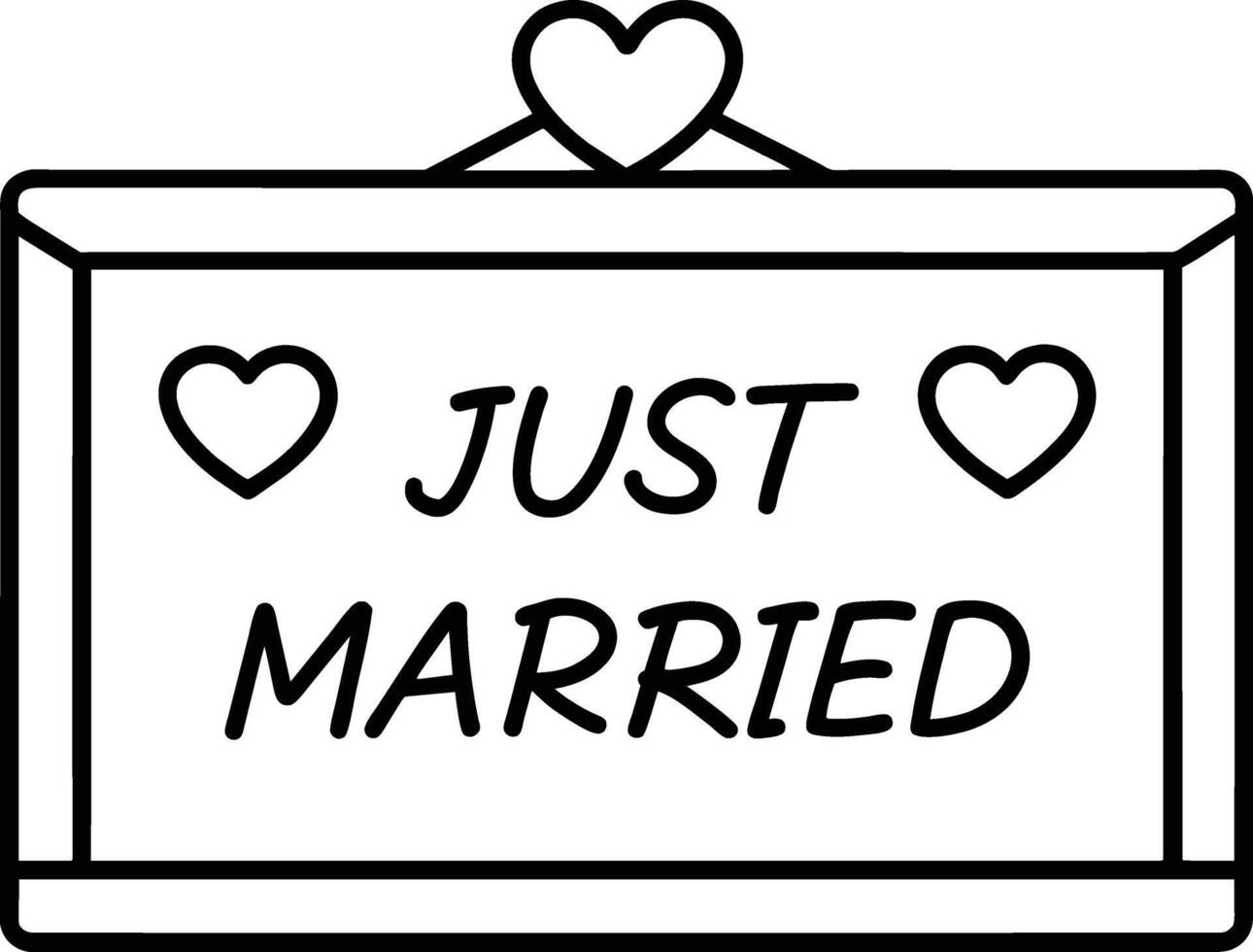 just married ,wedding icon vector
