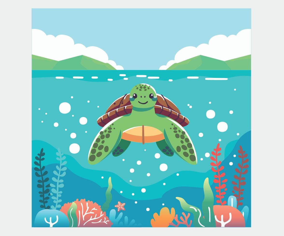 World Turtle Day Drawing Illustration vector