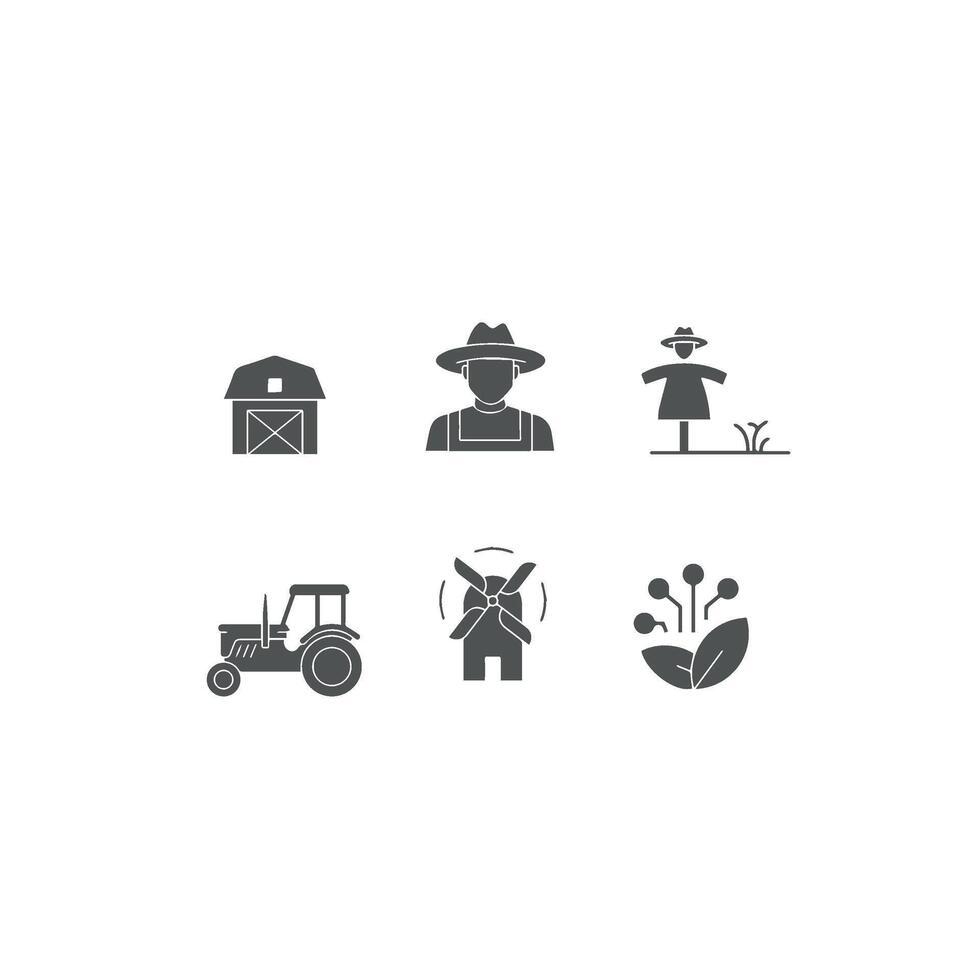 agricultura íconos conjunto , granja icono vector