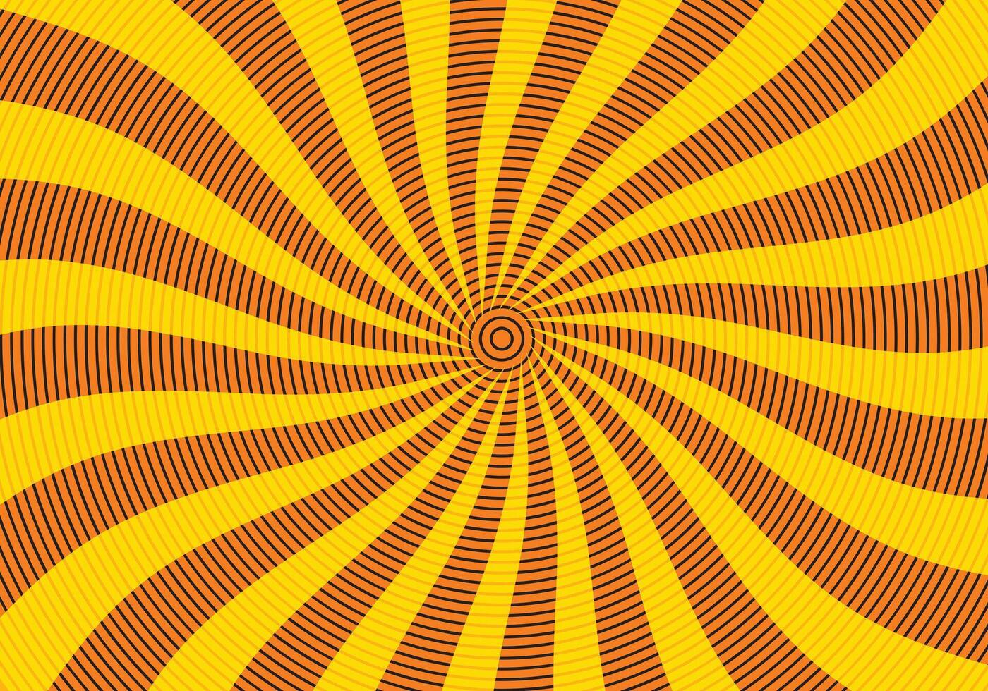 Dom rayo rayos de sol en amarillo marrón color, circular forma. vector