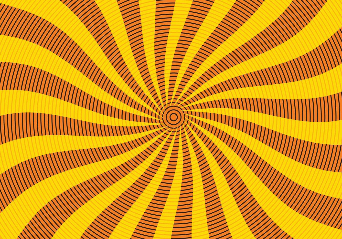 Sun ray sunburst in yellow brown color, circular shape. vector