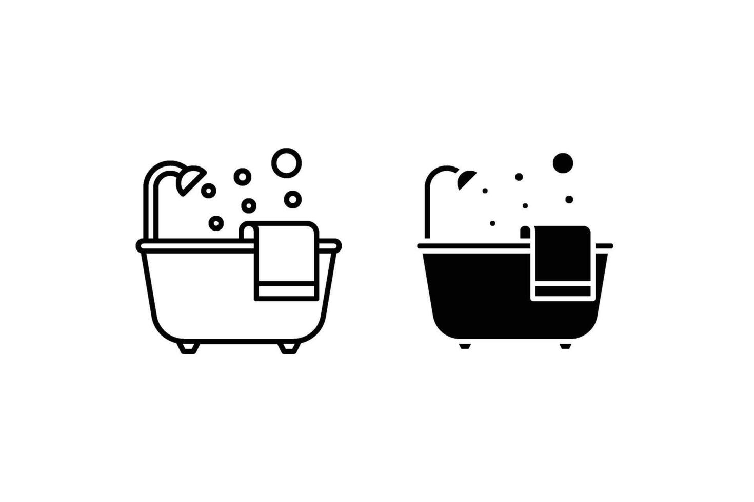 Bathtub icon trendy design template, illustration vector