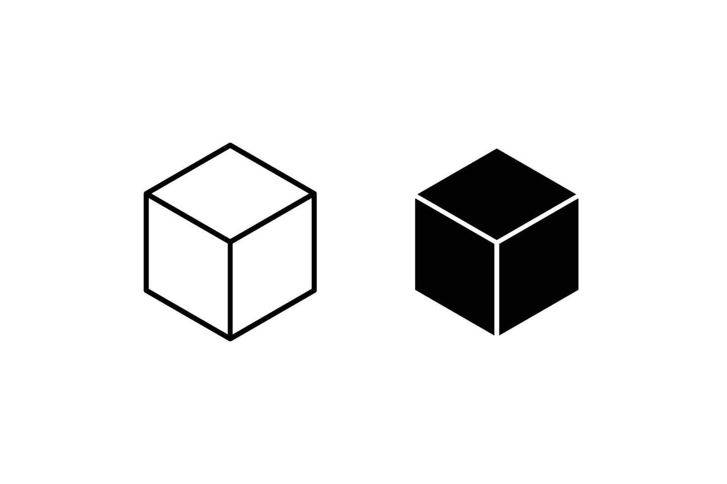 el caja icono, representando embalaje, almacenamiento, y contención de artículos vector