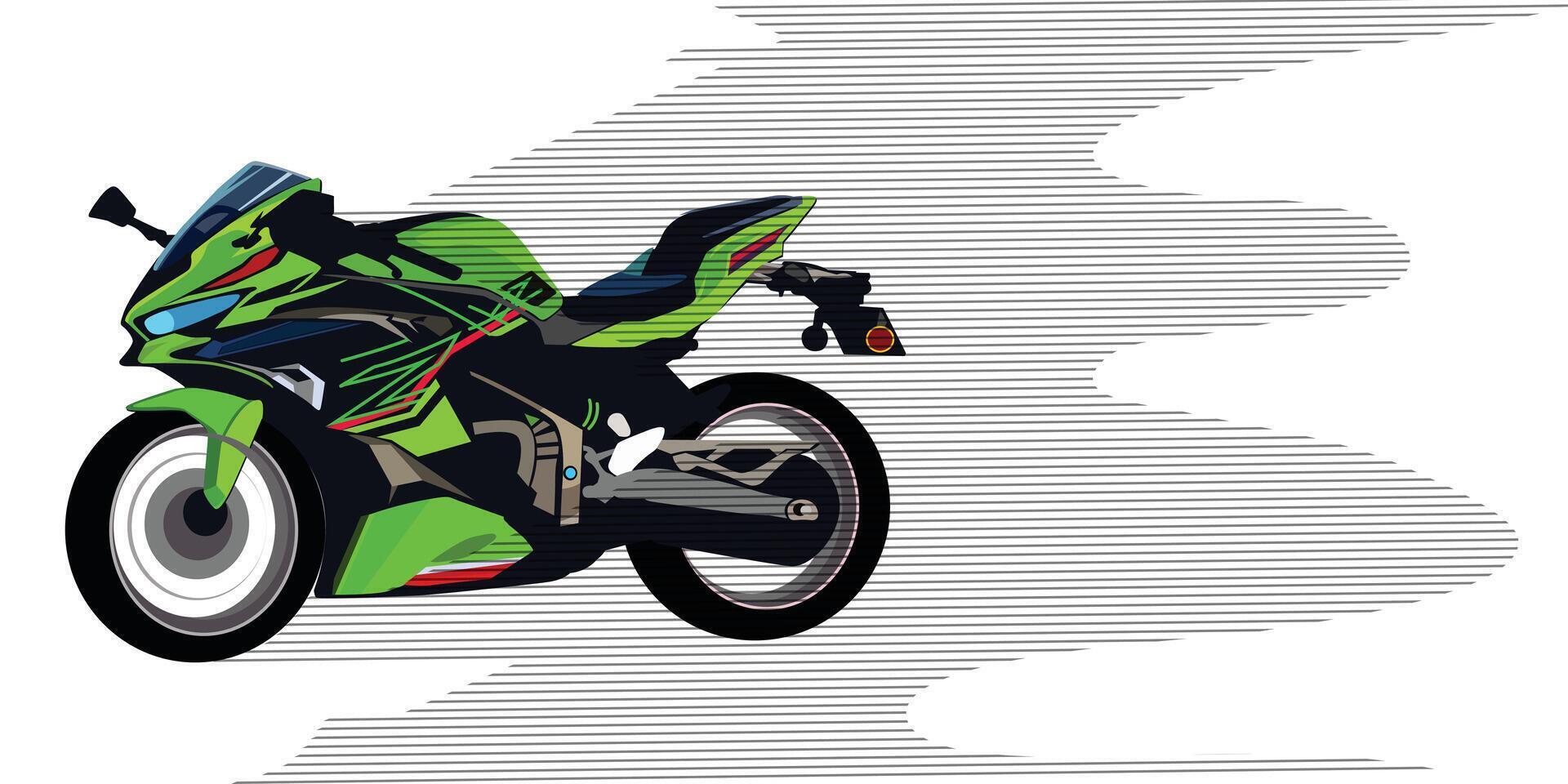 Motor cycle motor sport stripes flat design isolated on white background. vector