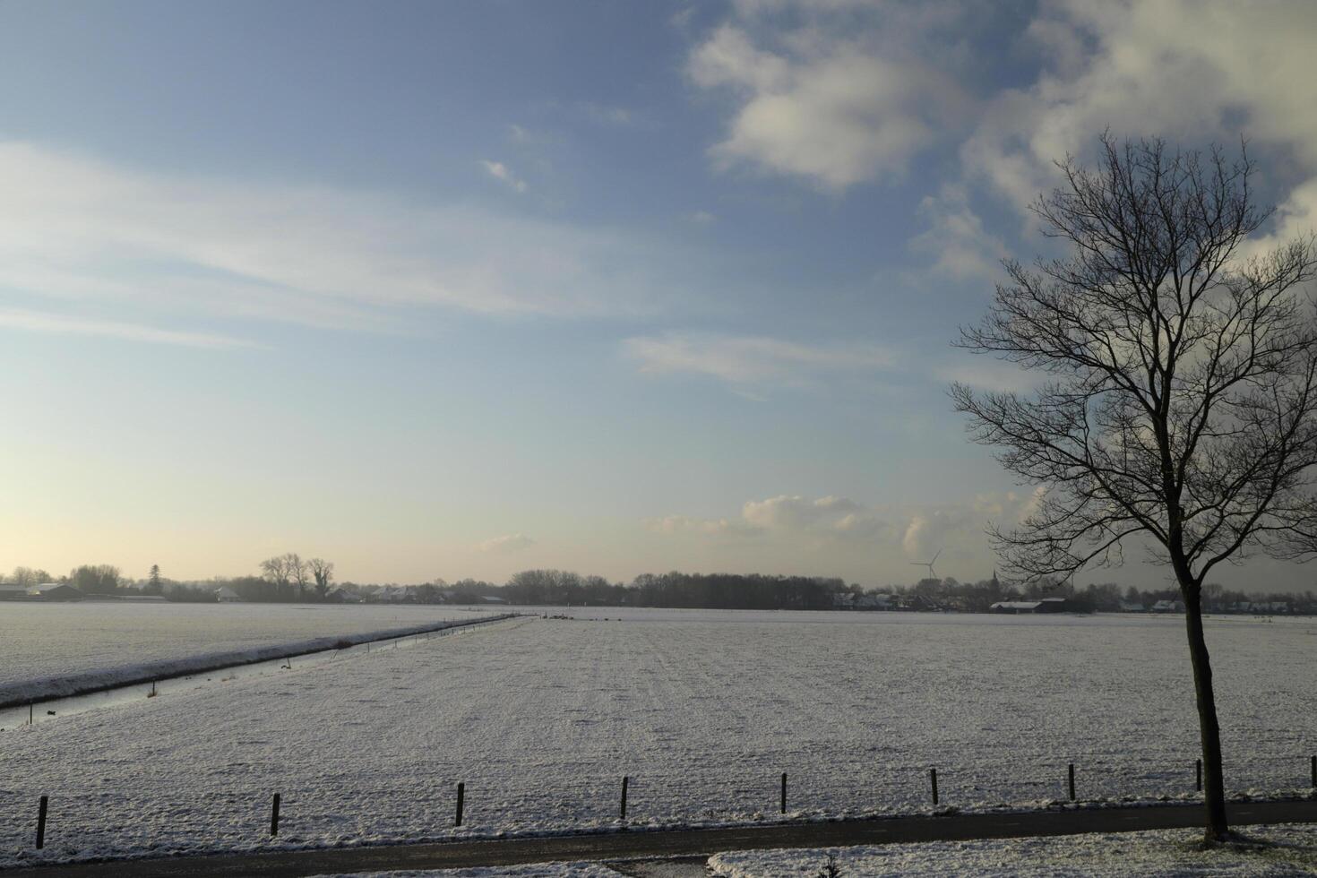 Winter landscape in the netherlands photo