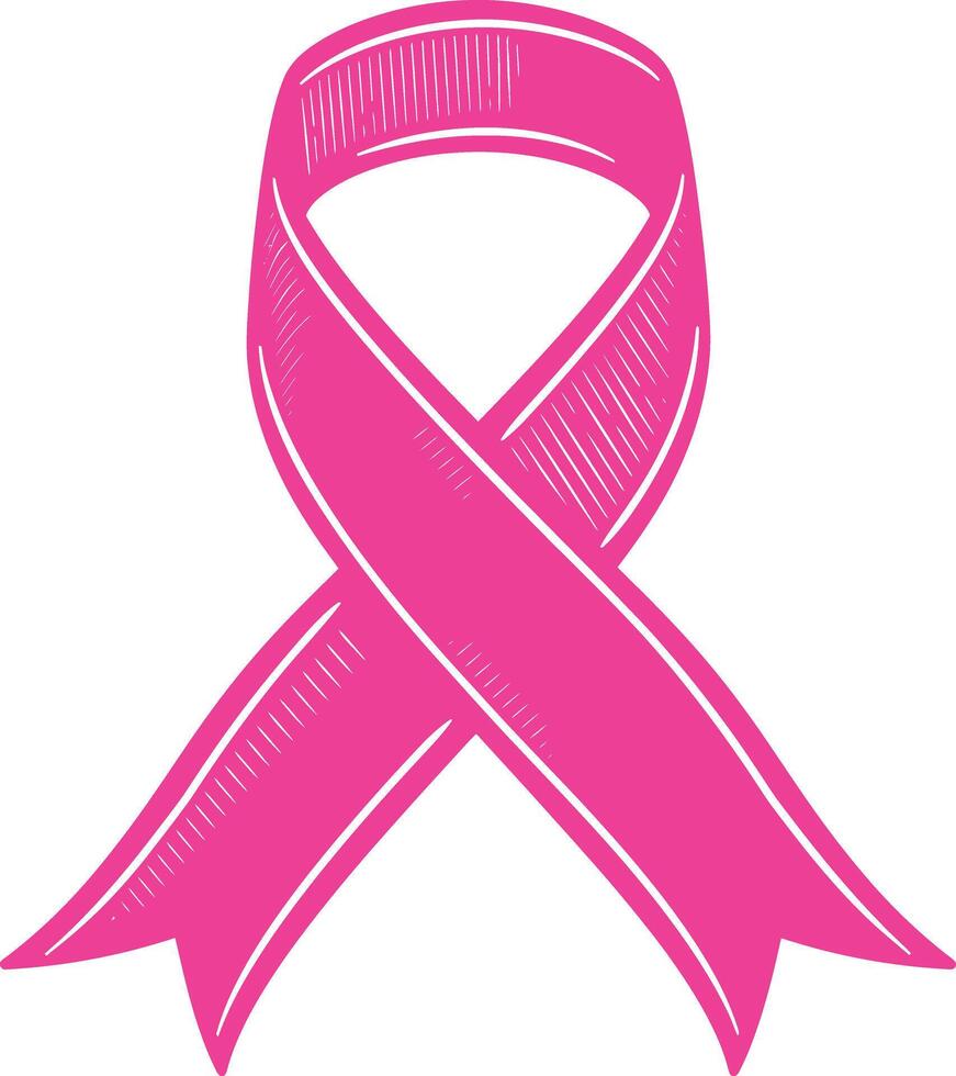 pink ribbon an international symbol of breast cancer awareness vector