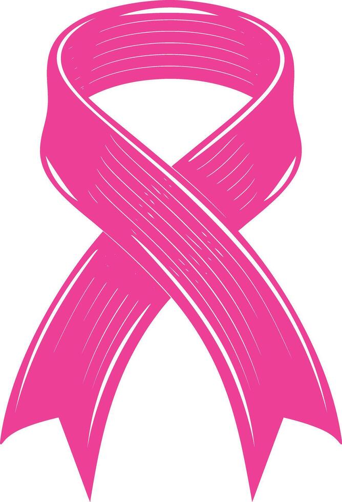 pink ribbon an international symbol of breast cancer awareness vector