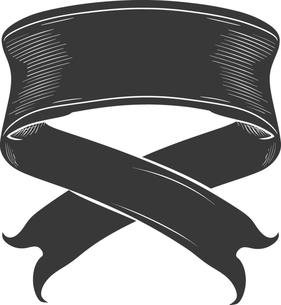 black ribbon a symbol of remembrance or mourning vector