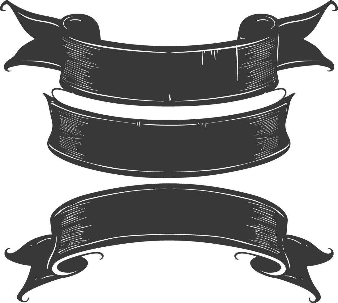 black ribbon a symbol of remembrance or mourning vector