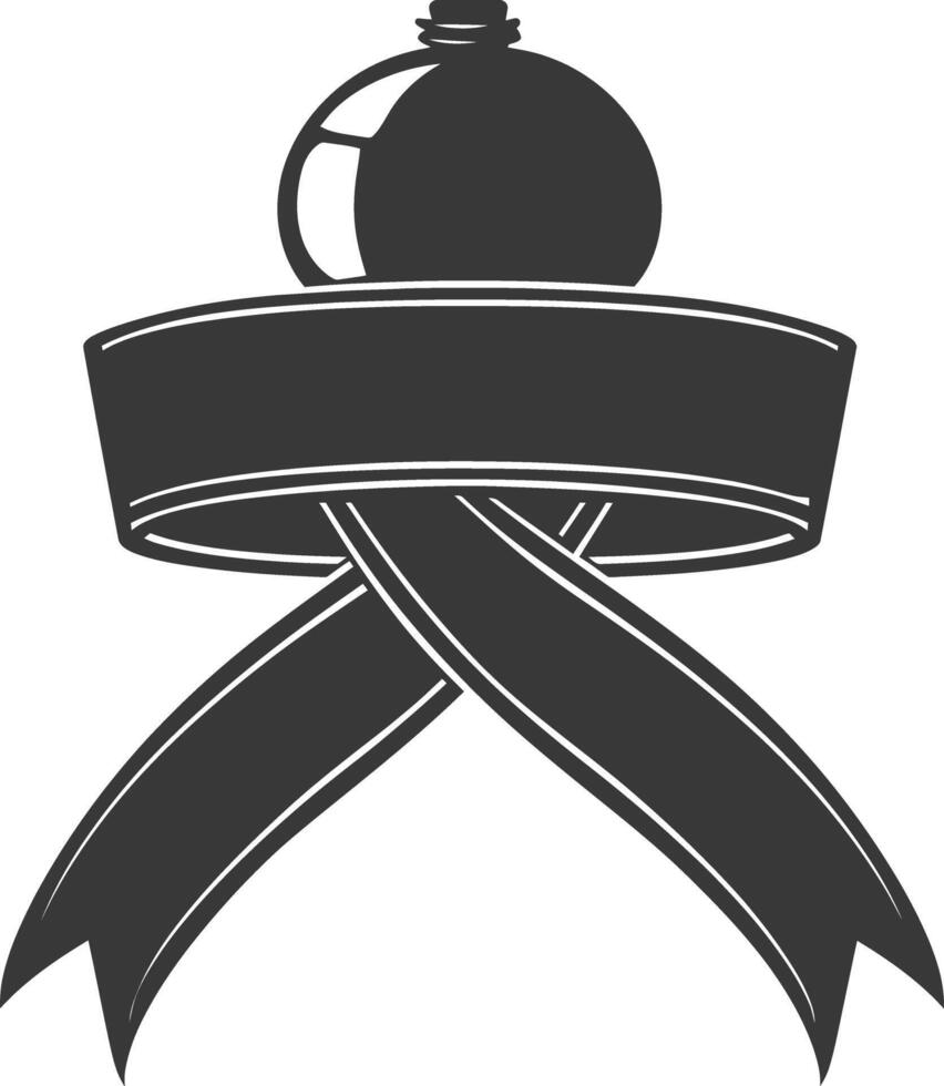 black ribbon a symbol of remembrance or mourning vector