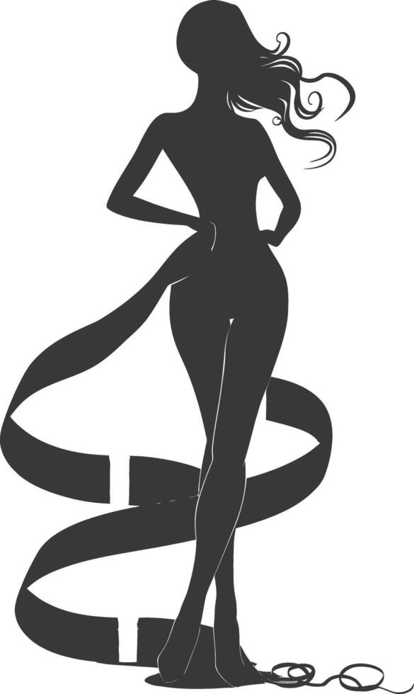 black ribbon a symbol of remembrance or mourning vector