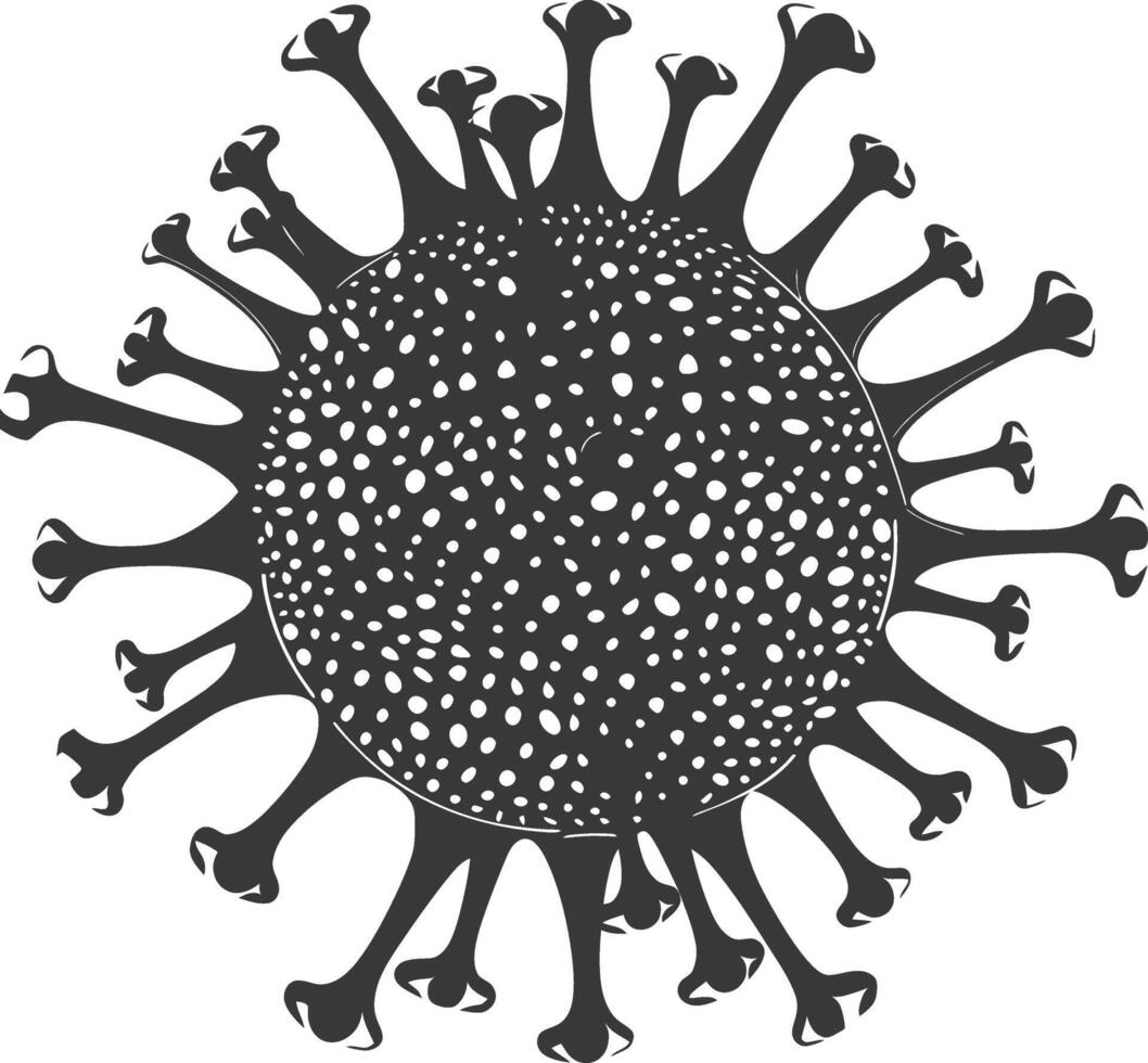 Silhouette virus black color only full body vector