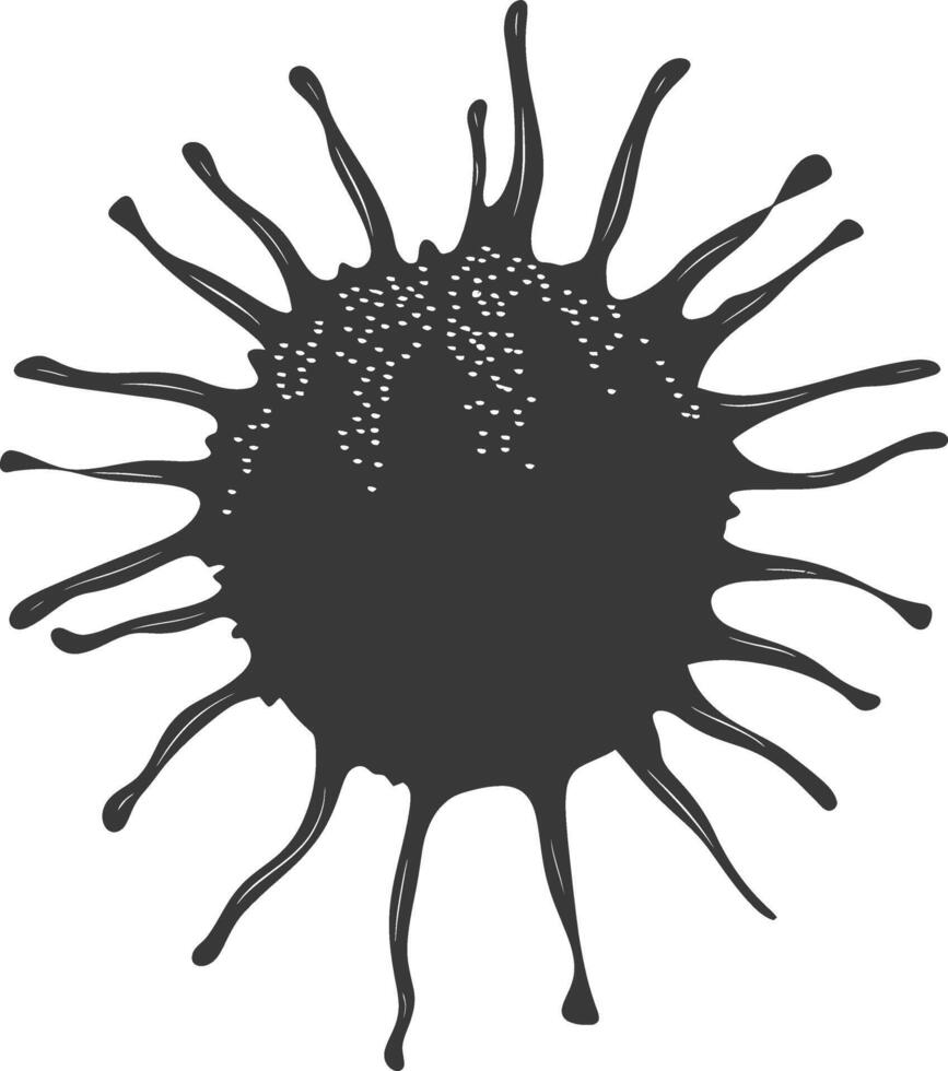 Silhouette virus black color only full body vector