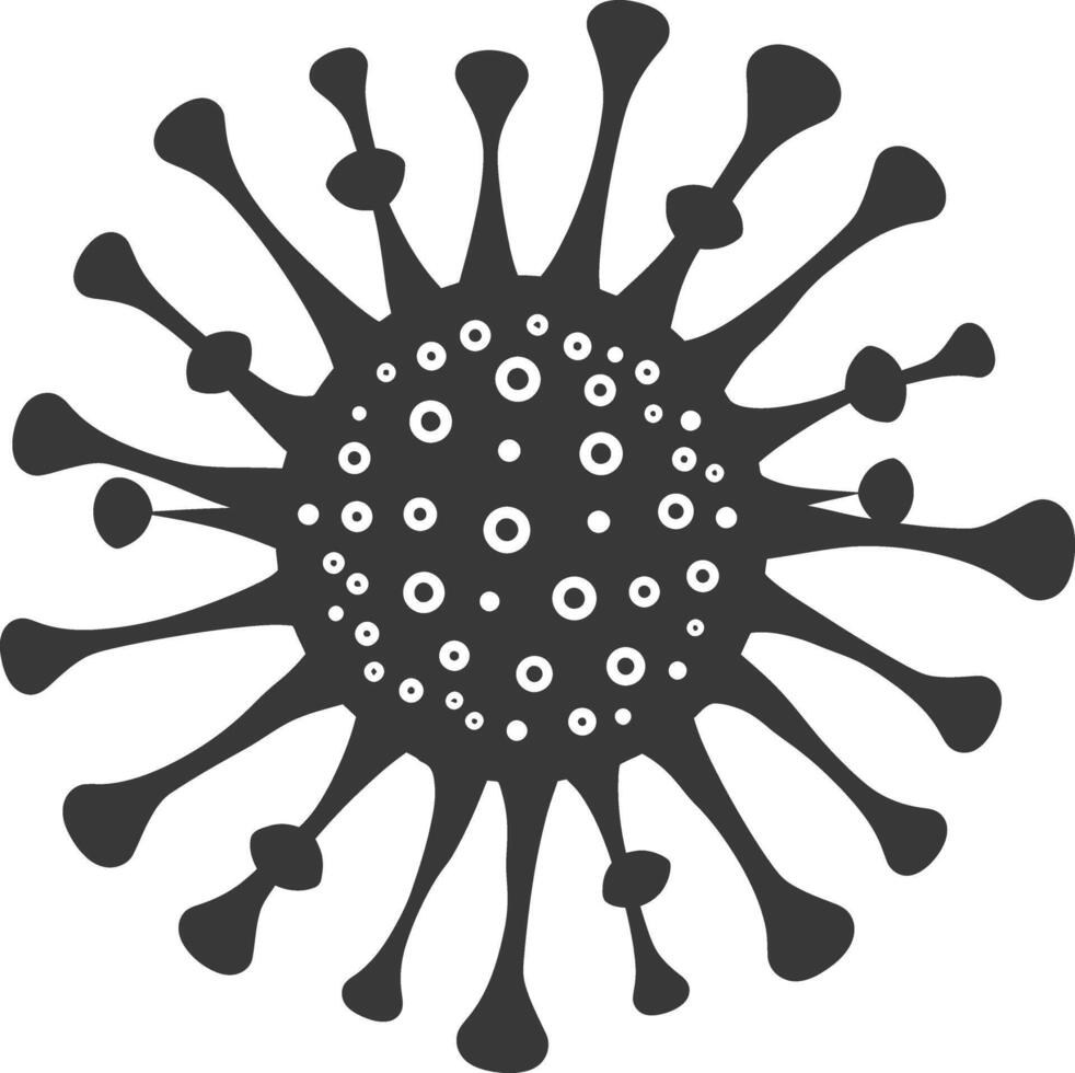 Silhouette virus black color only full body vector