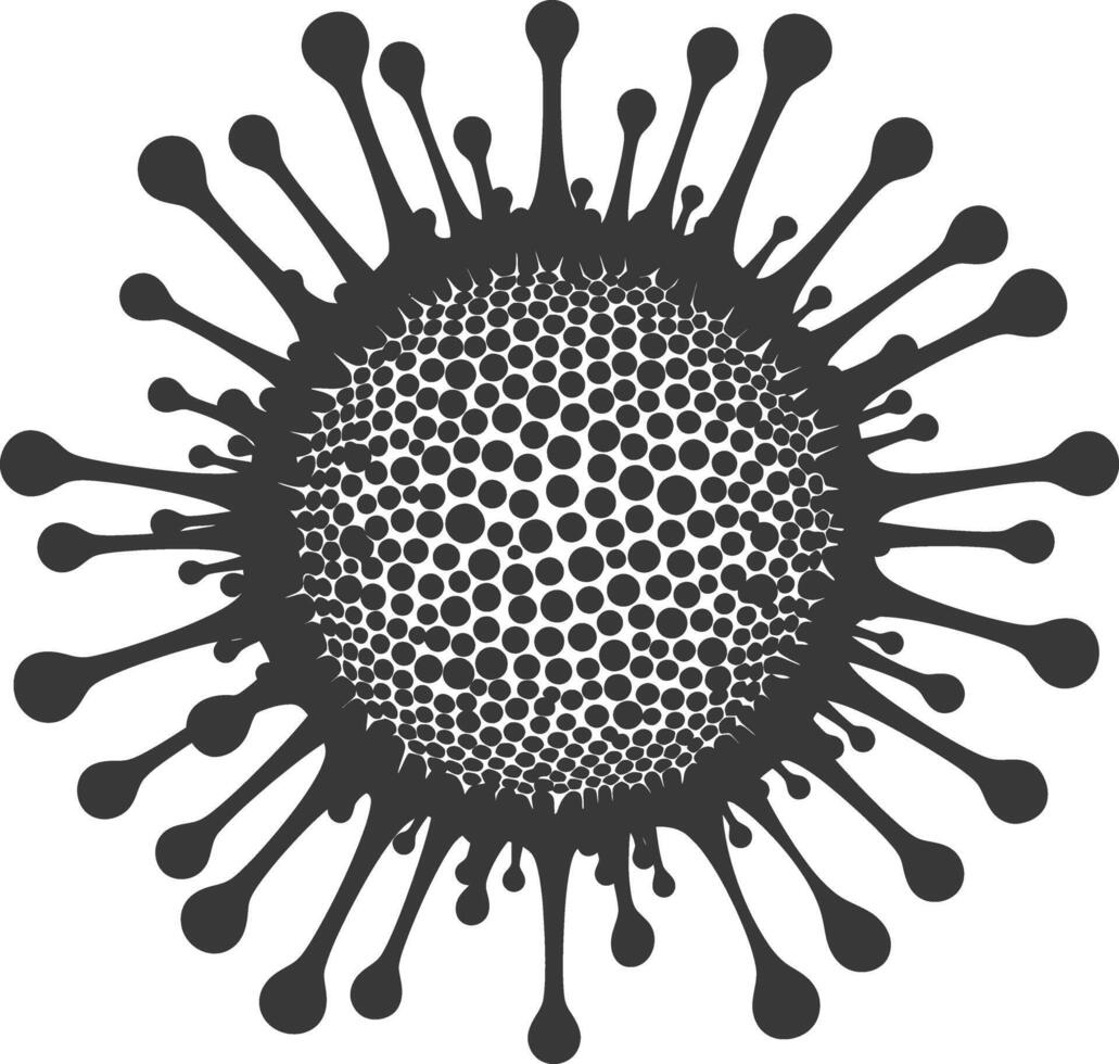Silhouette virus black color only full body vector