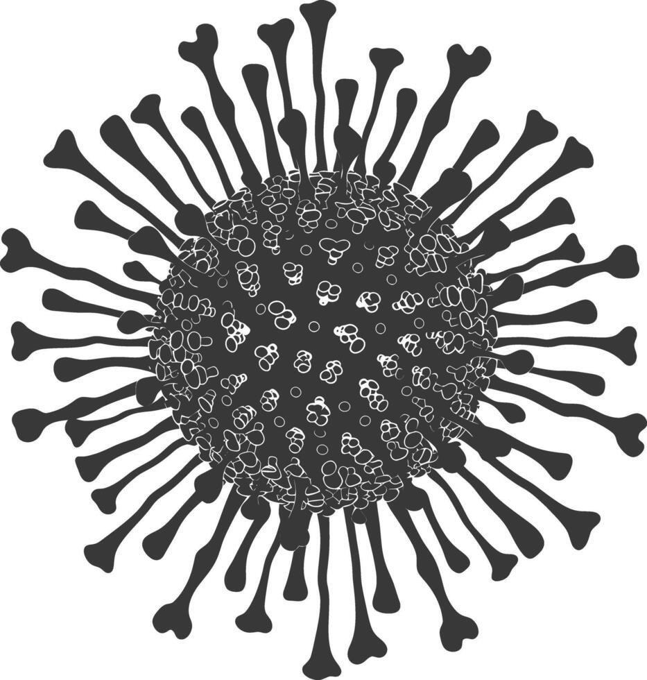 Silhouette virus black color only full body vector