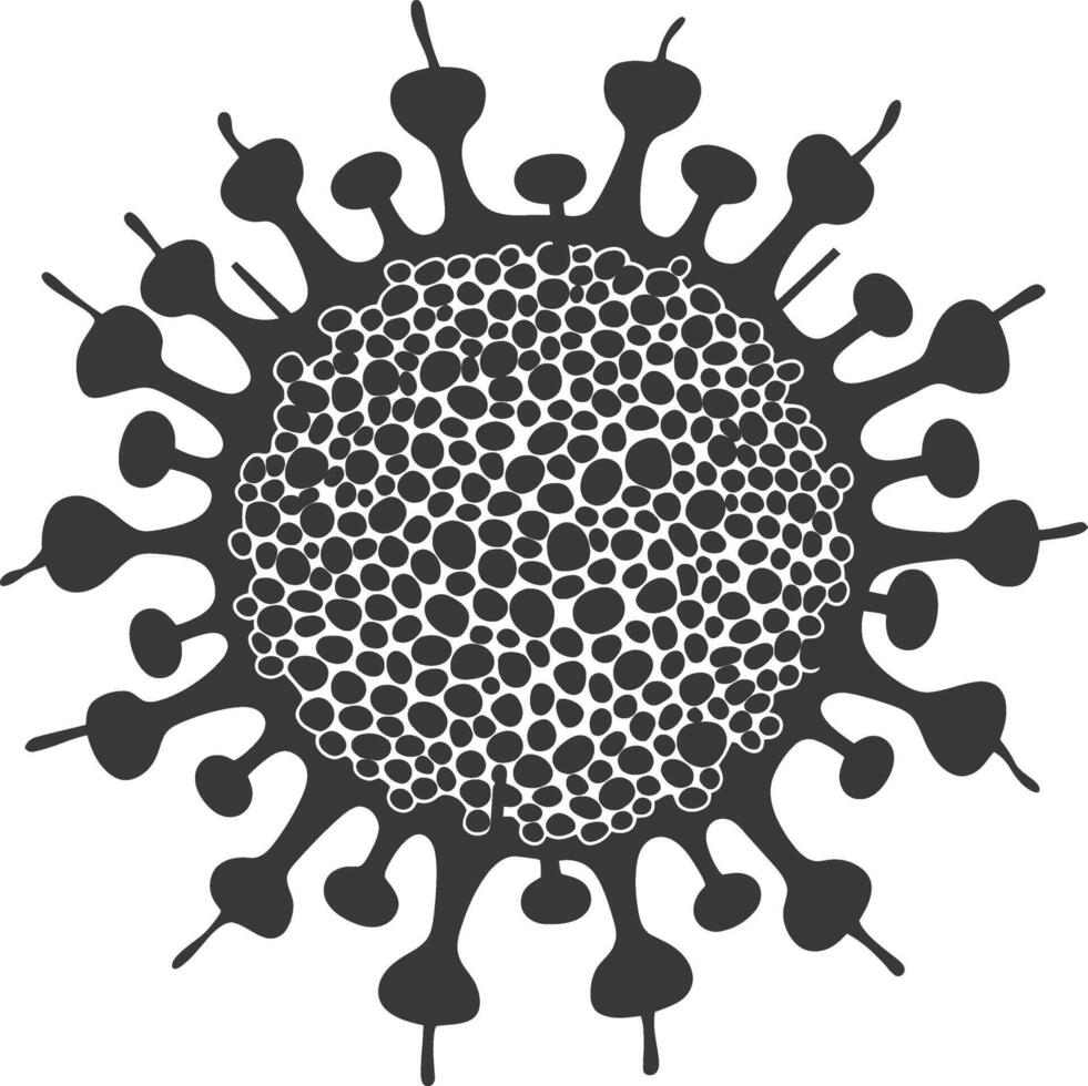Silhouette virus black color only full body vector