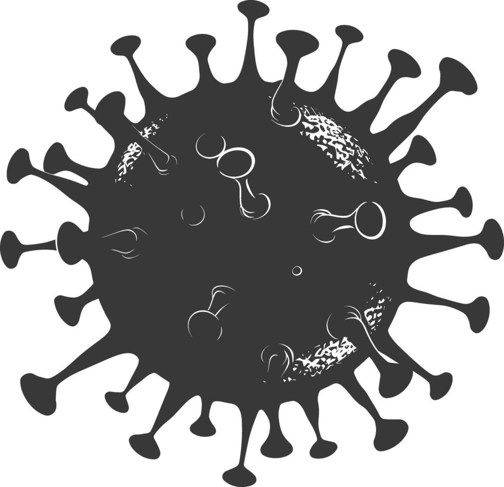 Silhouette virus black color only full body vector