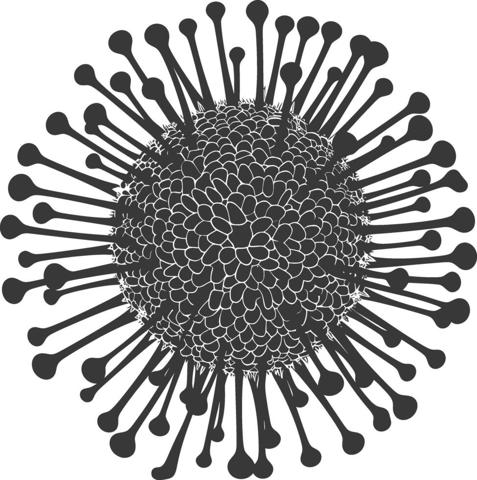 Silhouette virus black color only full body vector