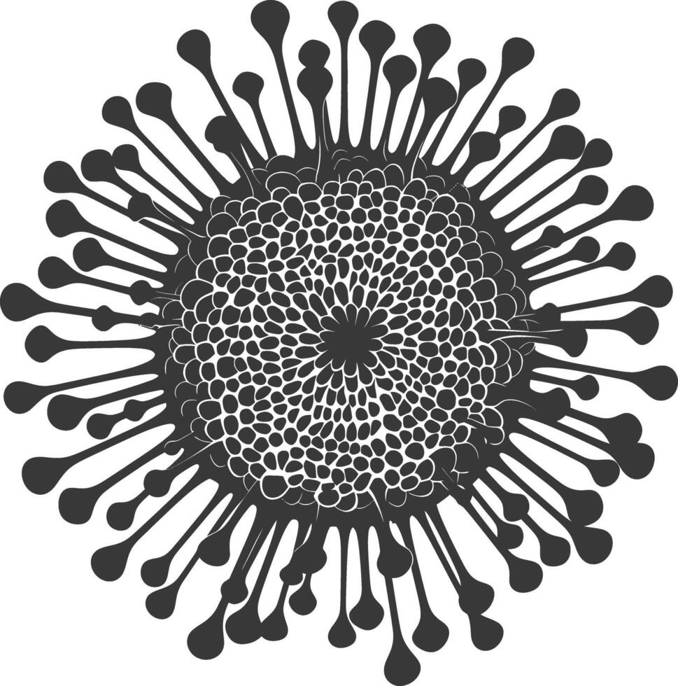 Silhouette virus black color only full body vector