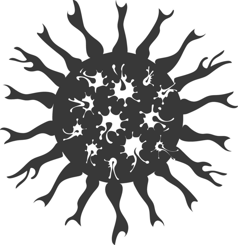 Silhouette virus black color only full body vector