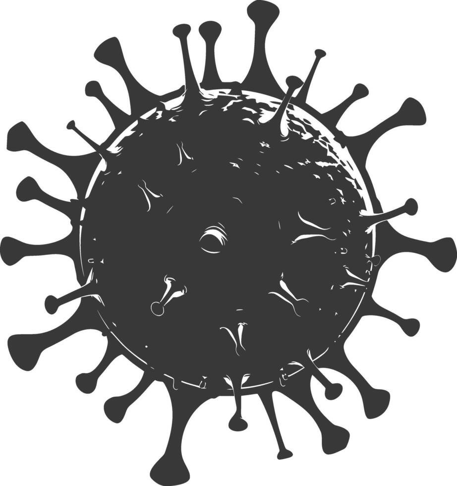 Silhouette virus black color only full body vector