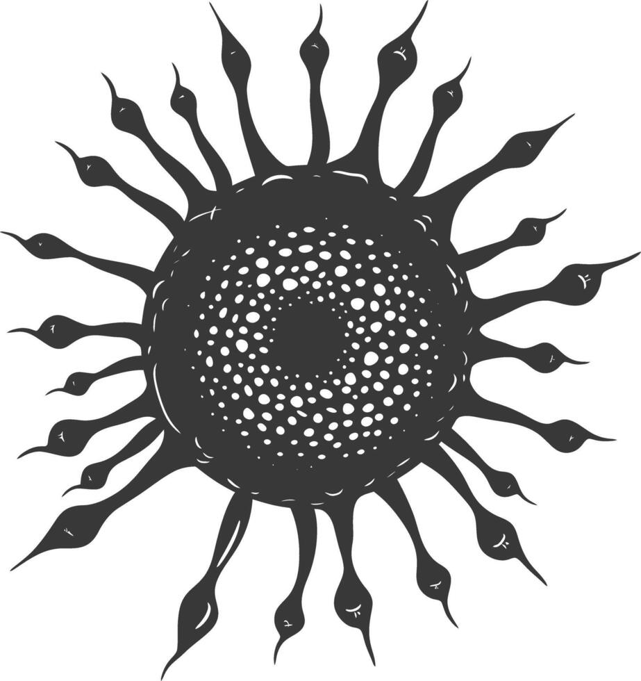 Silhouette virus black color only full body vector