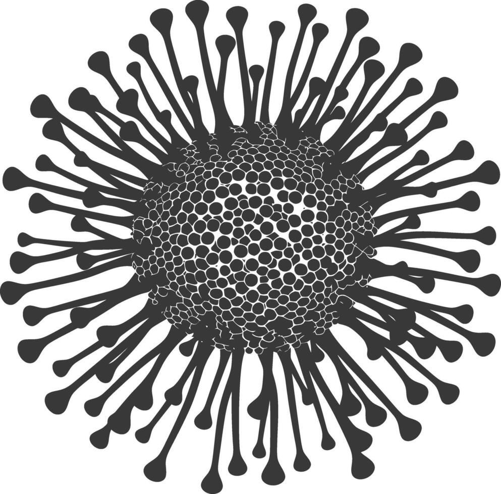 Silhouette virus black color only full body vector