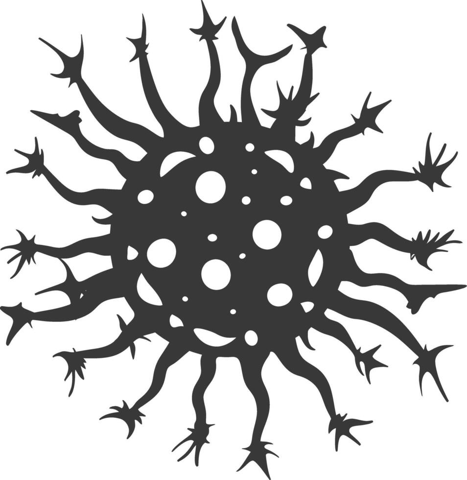 Silhouette virus black color only full body vector
