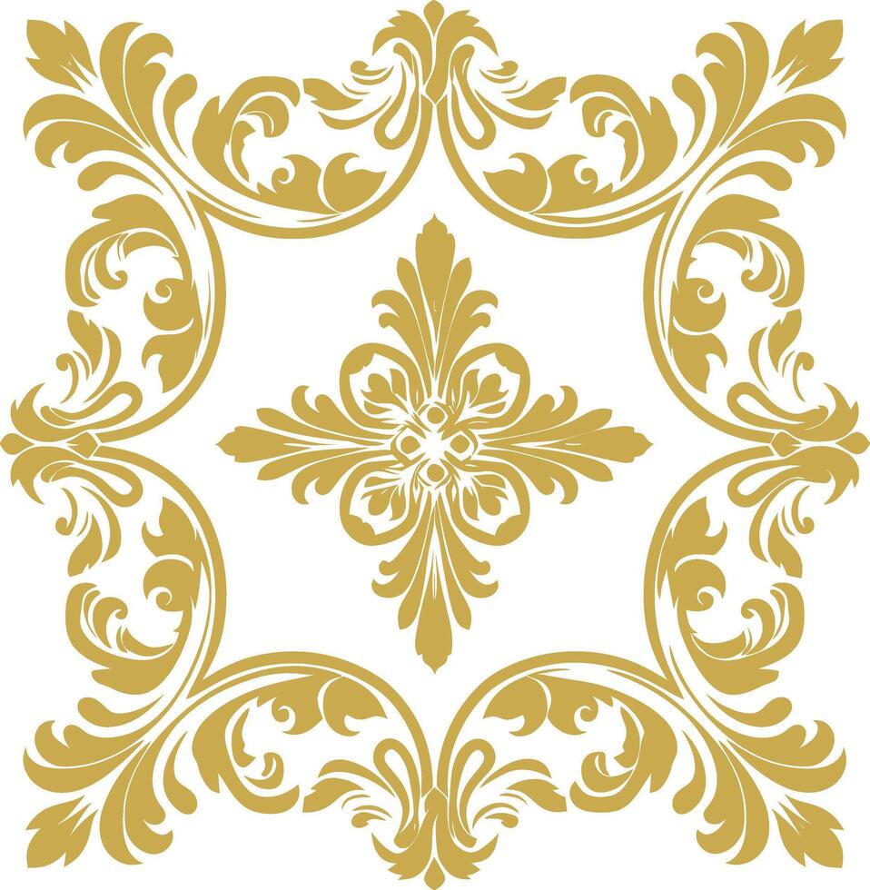 vintage frame and corners icon gold color only vector