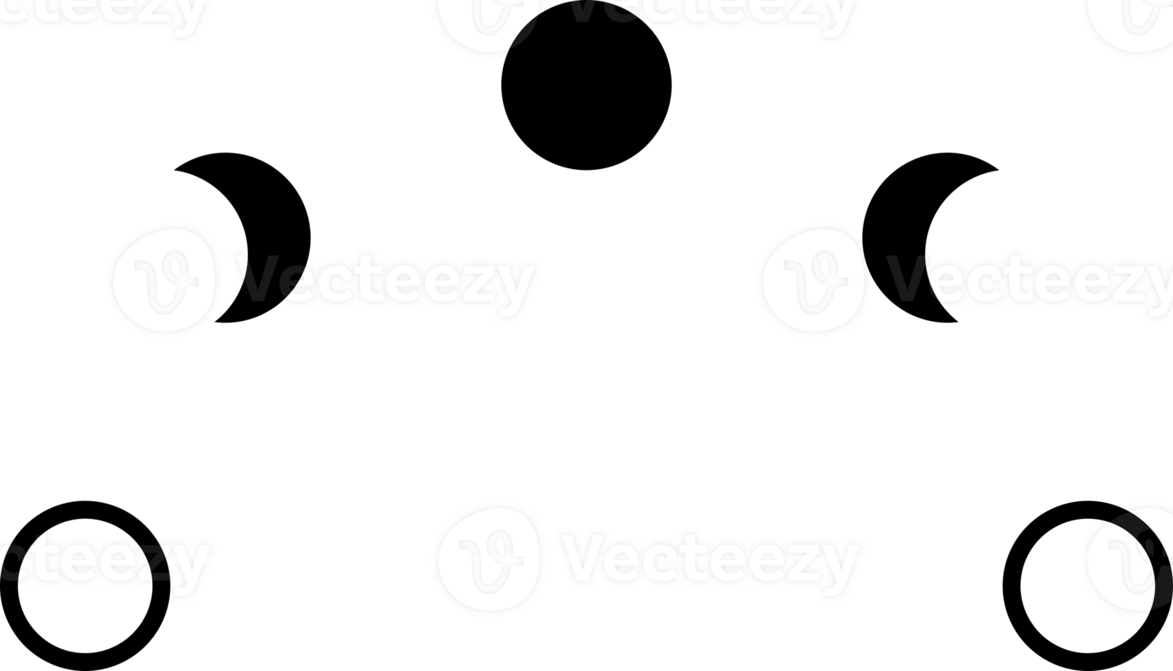 curve moon different phases or lunar phase waxing and waning png
