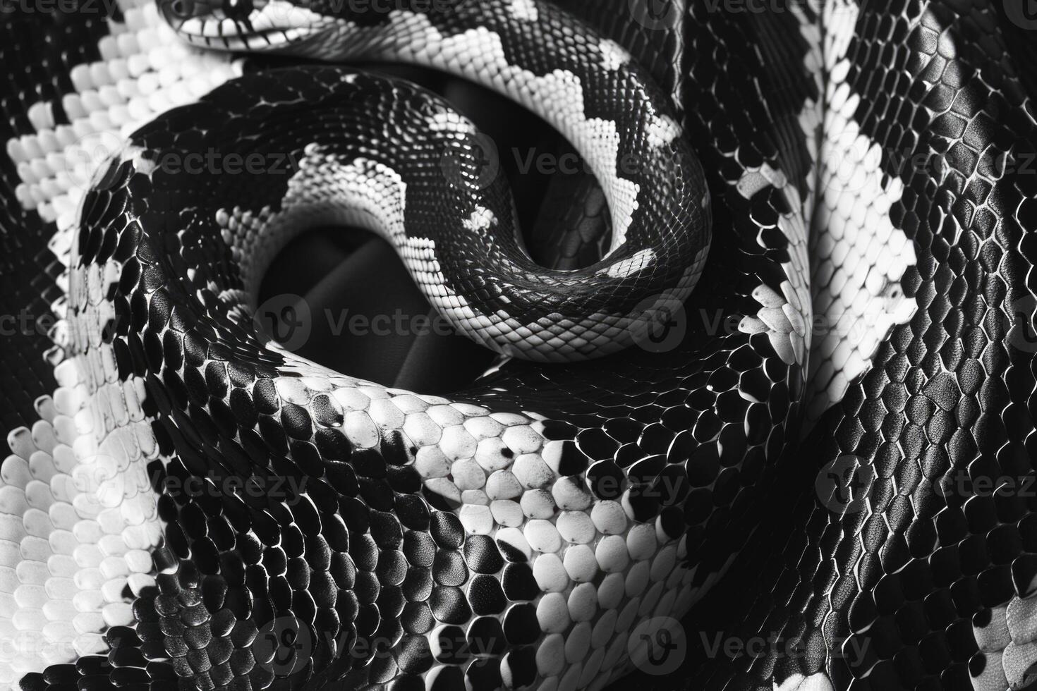 negro y blanco serpiente piel foto