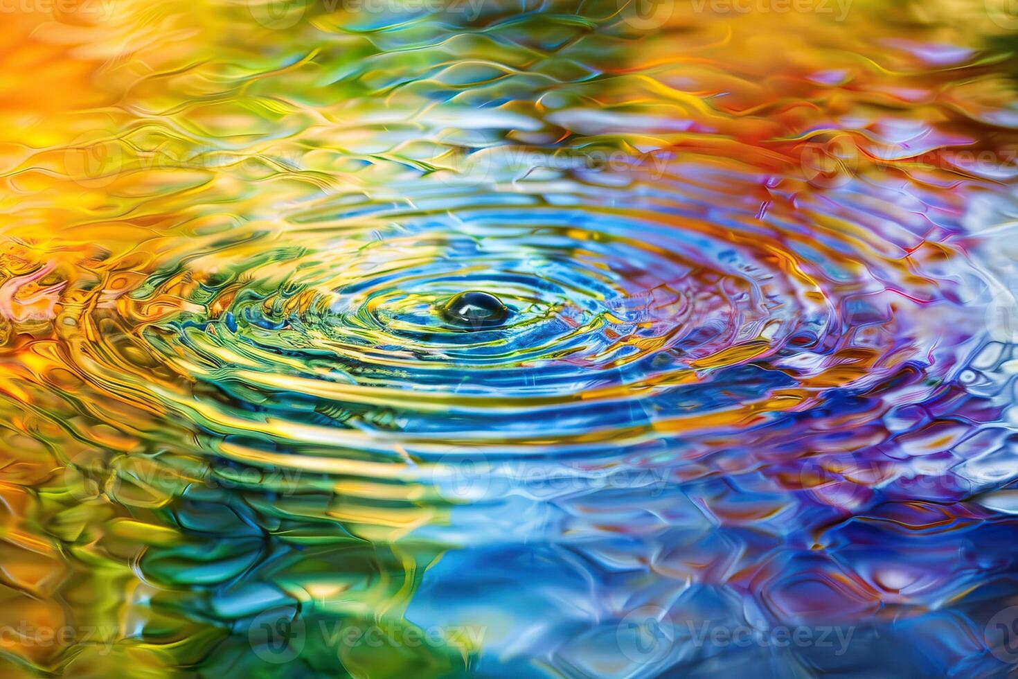 Photo art Rainbow colored ripples colorful background