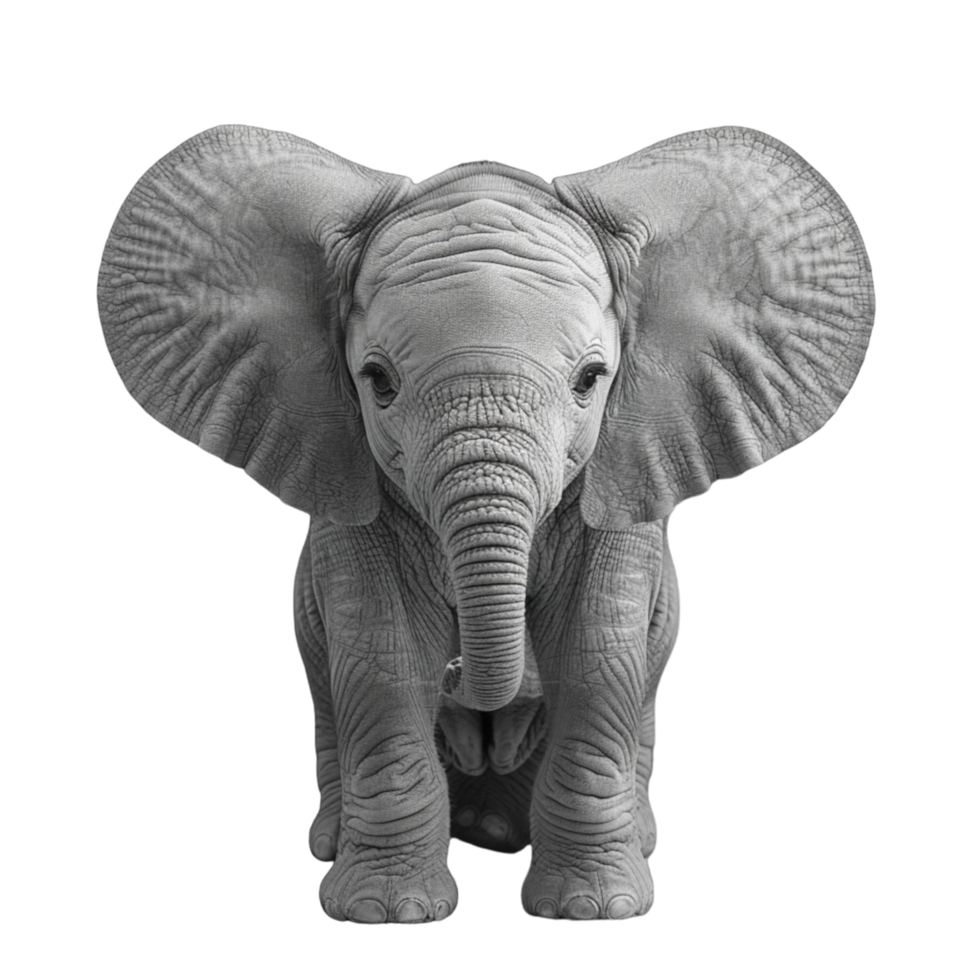 ritratto di un' bambino elefante, generato ai png