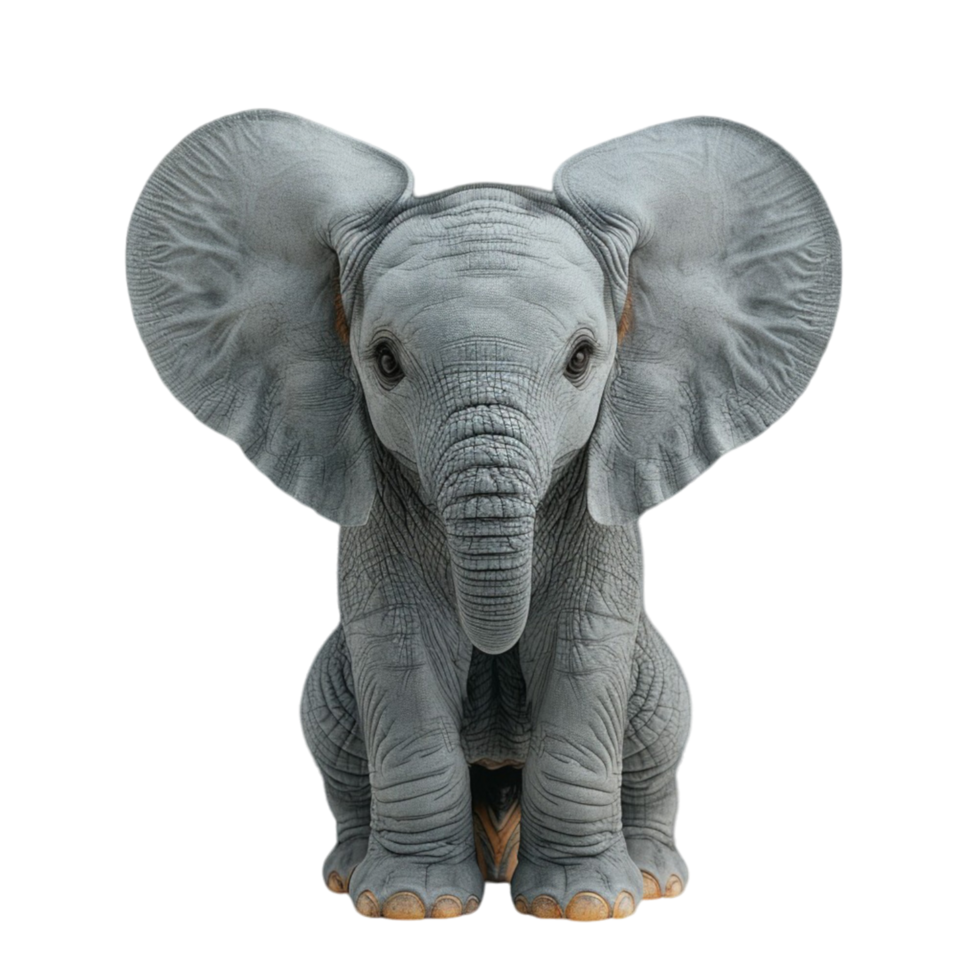 portret van een baby olifant, gegenereerd ai png